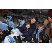 Festejos por el Día de la Bandera con los niños de Jardín